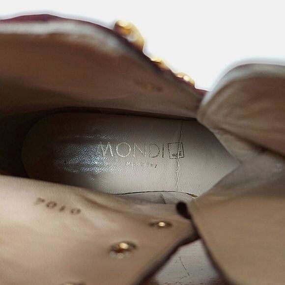 Vtg Mondi black velvet & plum suede ankle boots size 6 - Picture 5 of 8